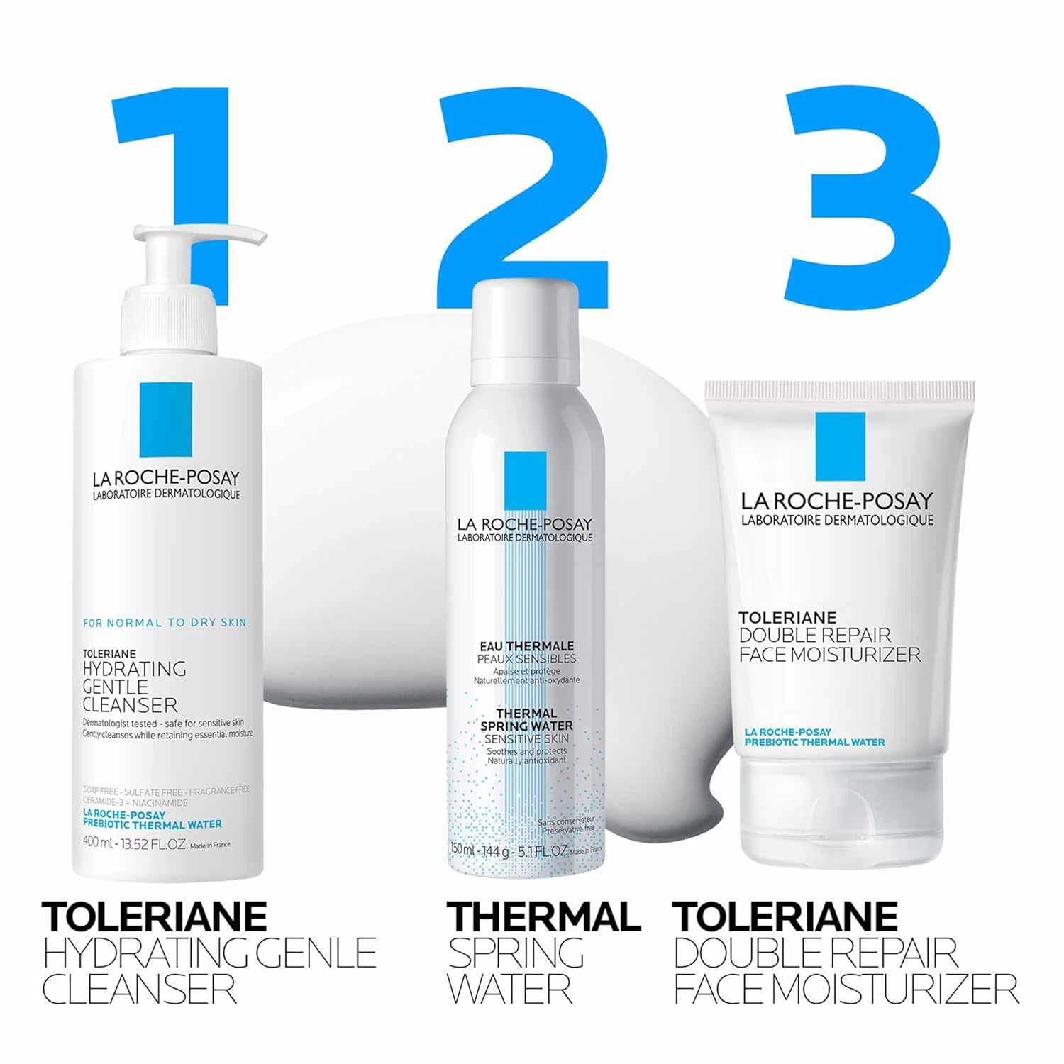 La Roche Posay, Toleriane Crema Limpiadora Facial, Limpieza Diaria Antisequedad, Elimina el Maquillaje Sin Irritación, Con Niacinamida y Agua Termal, Para Piel Muy Sensible y Seca, 400ml - Imagen 9