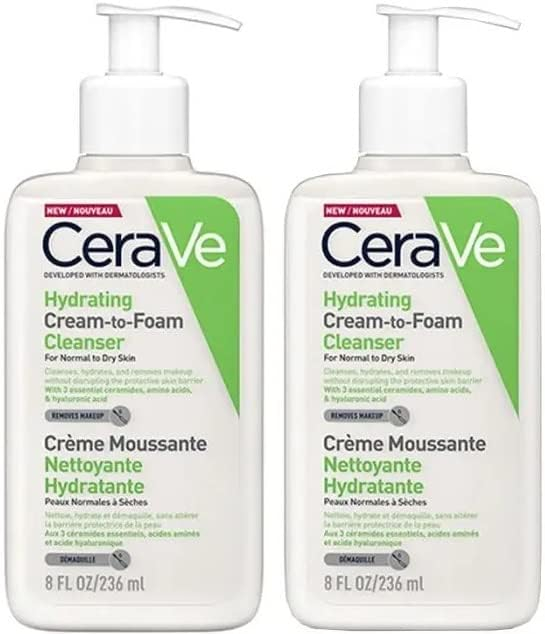 CeraVe Limpiador hidratante de crema a espuma, 236 ml