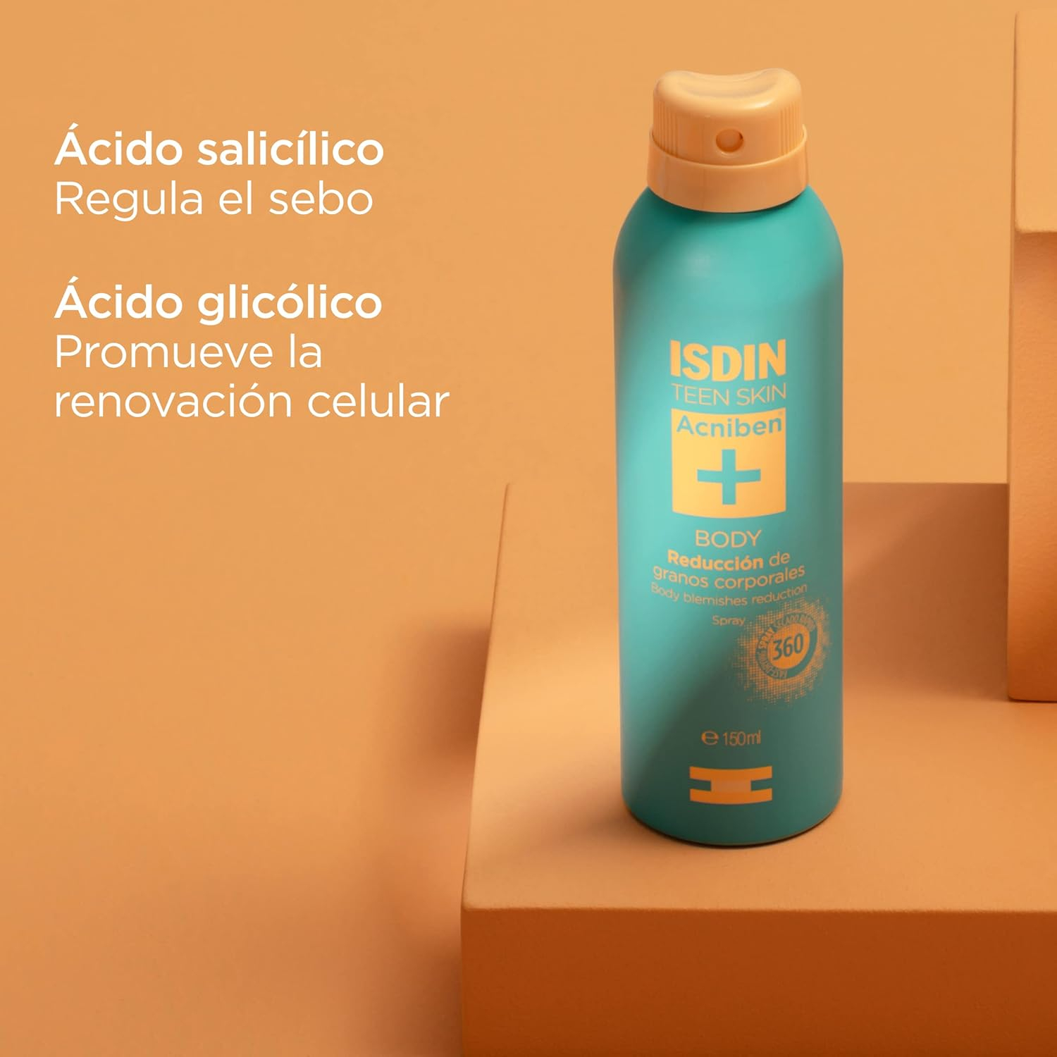 ISDIN Spray Corporal Granos Acniben Body, Sin fragancia, Blanco - Imagen 7