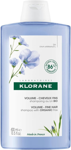 Klorane - Champú de Lino (Cabello gris, rubio, blancos) 400 ml